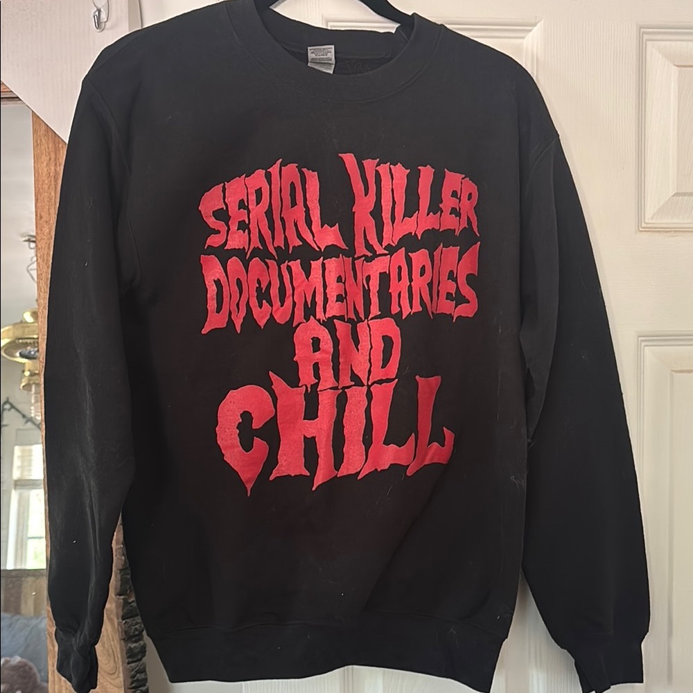 Black and Red Graphic Sweatshirt